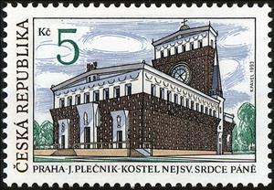 Stamp, The Church of the Sacred Heart of our Lord in Prague, Czech Republic,  , Architecture, Churches - Cathedrals - Basilicas - Chapels