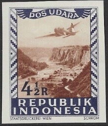 Stamp, Plane over Buffalo Canyon, Indonesia,  , Aircraft, Aviation, Landscapes