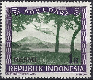 Plane over Sumatra Mountain