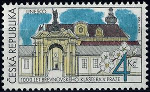 Stamp, MILLENIUM OF THE STRAHOV MONASTERY, Czech Republic,  , Monasteries, Architecture