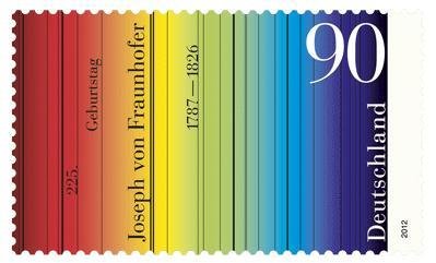 Stamp, Colour Spectrum, Germany, Federal Republic,  , Science, Opticians, Anniversaries and Jubilees