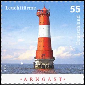 Stamp, Arngast (built 1910), Germany, Federal Republic,  , Lighthouses