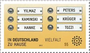 Stamp, Apartment Name Plates, Germany, Federal Republic,  