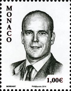 Stamp, Prince Albert II, Monaco,  , Heads of State, Princes, Royalty