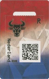 Souvenir Sheet, Cryptostamps : Bull [blue], Netherlands,  , Animals (Fauna), Cattle, Joint Issues, Stylized Animals, Tulips