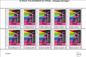Full Pane, Walk the Rainbow for Pride - 4Daagse Nijmegen, Netherlands,  , Bridges, Houses, Human Rights, LGBT, Stylized Figures / Persons