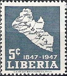 Stamp, Symbols of the Country, Liberia,  