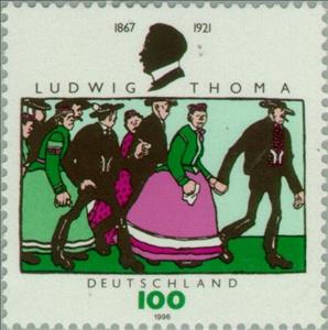 Stamp, Thoma, Ludwig, Germany, Federal Republic,  , Famous People, Authors, Commemoration