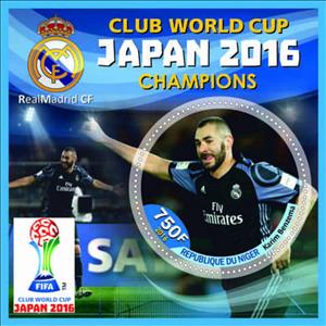 Souvenir Sheet, World Cup Football soccer Champions, Niger,  , Football (Soccer), Sports