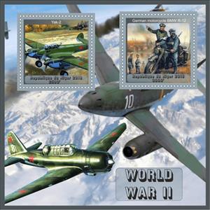 Mini Sheet, World War II, Niger,  , Aircraft, Military Forces, Second World War