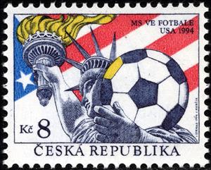 Stamp, FIFA World Cup 1994 - USA, Czech Republic,  , Sport, Statues, Football (Soccer)