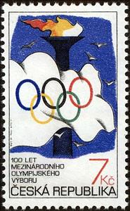 Stamp, 100 YEARS OF THE INTERNATIONAL OLYMPIC COMMITTEE, Czech Republic,  , Sport, Olympic Games