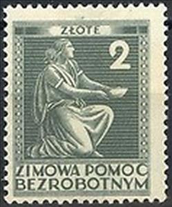 Stamp, Winter Help For The Unemployed, Poland,  , Charity, Winter, Women