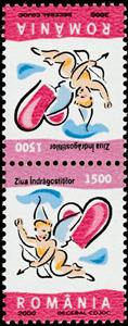 Tete-Beche, Amor, Romania,  , Hearts, Valentine's Day