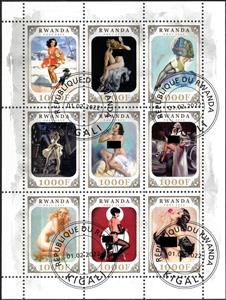 Mini Sheet, Eroticism, Rwanda,  , Eroticism