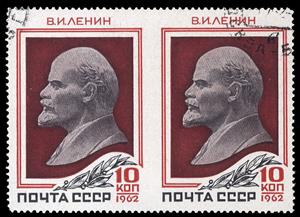 Se-tenant, 92nd Birth Anniversary of V.I. Lenin, Soviet Union, USSR,  , Anniversaries and Jubilees, Art, Dictators, Famous People, Heads of State, Politicians, Revolutionaries