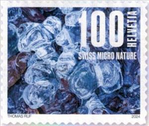 Stamp, Balls of Ice in a Stream, Switzerland,  , Ice, Photography
