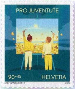 Stamp, Children, Switzerland,  , Children