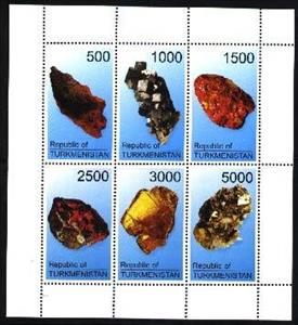Mini Sheet, Minerals, Turkmenistan,  , Minerals