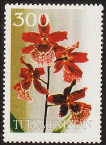 Stamp, Orchid, Turkmenistan,  , Flowers, Orchids, Plants (Flora)