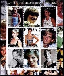 Mini Sheet, Princess Diana - Princess of Wales, Turkmenistan,  , Famous People, Princesses, Royalty