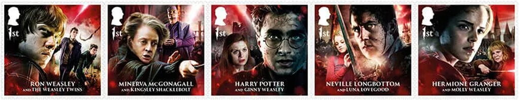 Se-tenant, Harry Potter : The Battle of Hogwarts, United Kingdom of Great Britain & Northern Ireland,  , Books, Harry Potter, film