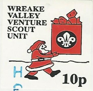 Santa carrying large box