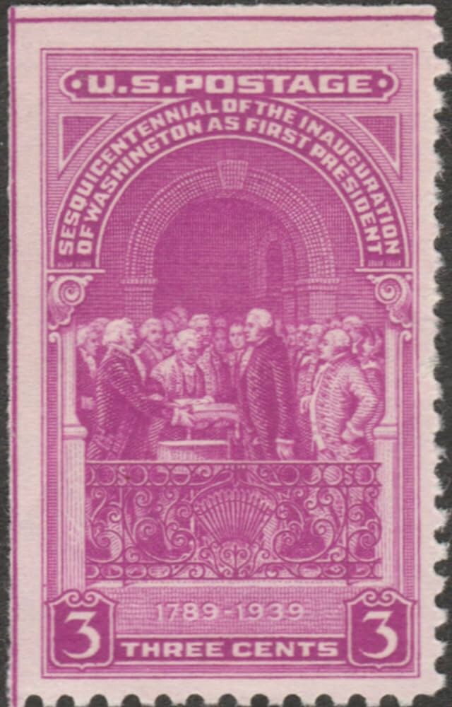 Washington Taking Oath of Office, Federal Building, New York