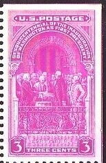 Stamp, Washington Taking Oath of Office, Federal Building, New York, United States of America,  , Anniversaries and Jubilees, Famous People, Heads of State