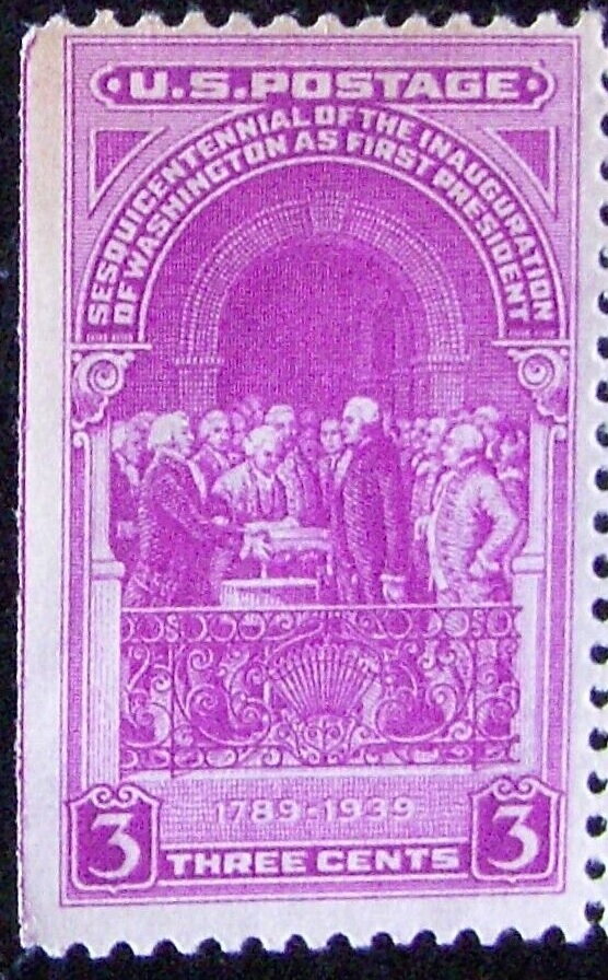 Washington Taking Oath of Office, Federal Building, New York