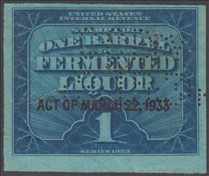 Stamp, Fermented Liquor, United States of America,  , Beer