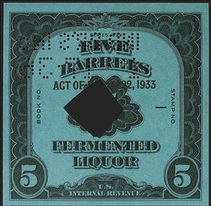 Stamp, Fermented Liquor, United States of America,  , Beer, Numbers