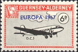 Stamp, D.c.3, Alderney,  , Aircraft, Aviation