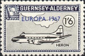 Stamp, Heron, Alderney,  , Aircraft, Aviation