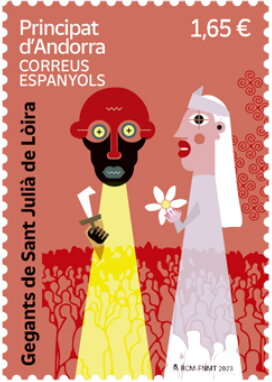 Stamp, Giants of Sant Julià de Lòria, Andorra, Spanish Administration,  , Festivals, Puppets