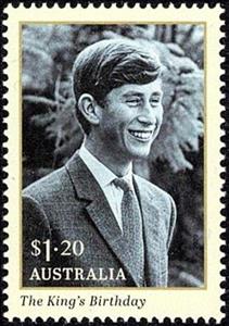 Stamp, King Charles III, 1966, Australia,  , Famous People, Heads of State, Kings, Royalty