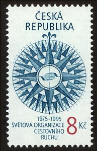 Stamp, 20TH ANNIVERSARY OF THE FOUNDING OF THE WORLD TOURISM ORGANI, Czech Republic,  