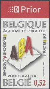 Stamp, 40 Years Belgian Academy for Philately, Belgium,  , Anniversaries and Jubilees, Letters (Alphabet), Philately