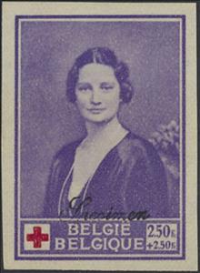 Stamp, Belgian Red Cross - Queen Astrid, Belgium,  , Famous People, Healthcare, Queens, Red Cross and Red Crescent, Royalty, Women
