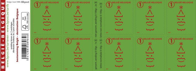 Booklet, Keyboard Character Art : Santa, Belgium,  , Christmas
