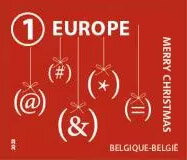 Stamp, Keyboard Character Art : Tree Ornaments, Belgium,  , Christmas