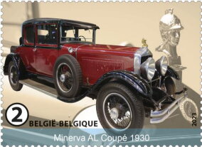 Stamp, Minerva AL Coupe, 1930, Belgium,  , Cars