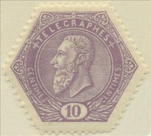 Stamp, Telegraph Stamp: leopold II on a lined background, Belgium,  , Famous People, Heads of State, Kings, Men, Royalty