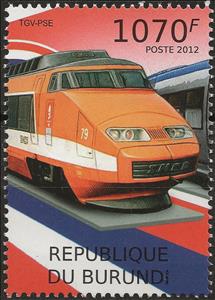 Stamp, Tgv - Pse, Burundi,  , Locomotives, Railways