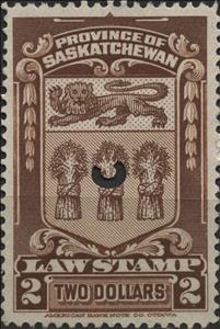 Stamp, "Arms" Law Stamp, Canada,  , Coats of Arms