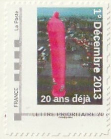 Stamp, 1 Décembre 2013 - 20 ans dejà, France,  , AIDS, Healthcare