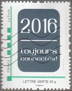 Stamp, 2016 Toujours Connecte, France,  , Communication