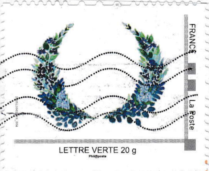 Blue flower Round design