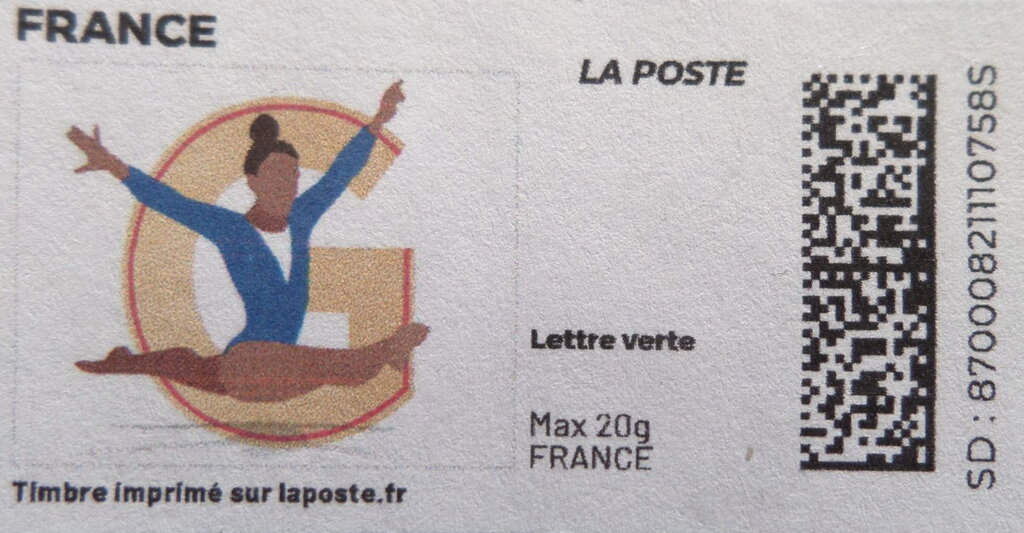 Letter G Gymnastics. Redesign without laposte logo