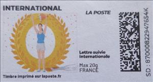 Stamp, Letter O Olympics. Redesign without laposte logo, France,  , Letters (Alphabet), Olympic Games, Sports